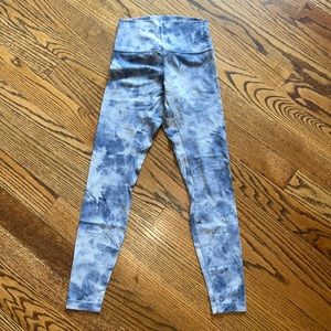 Blue Tie-Dye Lululemon Align Leggings